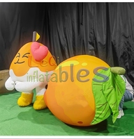 Dessin animé personnalisé publicité gonflables fruits modèle géant gonflable mangue homme ballon pour les activités du centre commercial