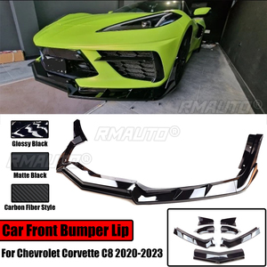For 2020-2023 Chevrolet Corvette C8 Z51 STG 2 Door Car Front Bumper Lip Spoiler Splitter Winglet Carbon Fiber Style ZR1 Style - Product Image 1