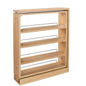 Organizador de Gabinete Extraíble Multiusos de Madera Maciza, Estante Deslizante, Base Deslizante para Almacenamiento en Gabinetes - Product Image 5