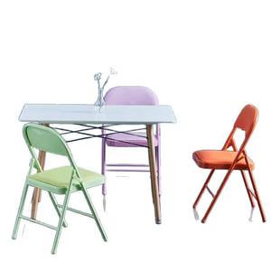 Silla Plegable de Metal, Silla de Oficina Plegable, Silla de Escritorio para Uso en el Hogar y Conferencias - Product Image 5