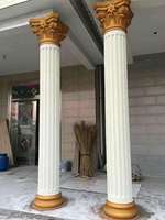 Matériaux de construction en plastique, moule pour pilier romain en béton avec lignes et rayures, colonne ronde en ciment pour la conception de colonnes extérieures