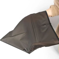 Sacs d'emballage en plastique semi-transparent givré avec fermeture éclair, personnalisables avec logo, pour le rangement des vêtements, des chaussettes et des chaussures