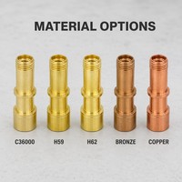 Pièces en laiton usinées CNC sur mesure OEM à faible MOQ, composants de tournage et de fraisage de précision en cuivre bronze C36000 H59 H62