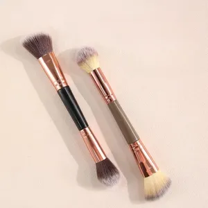 Double Ended Foundation Makeup Brushes for Blending Liquid Powder Concealer Cream Cosmetics Blush brush double-ended makeup Tool