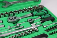 Grosir 82 Pcs Pearl Nickel 1/2 dan 1/4 Inch Drive S2 Bit 72 Gigi Set Kunci Soket untuk Perbaikan Mobil