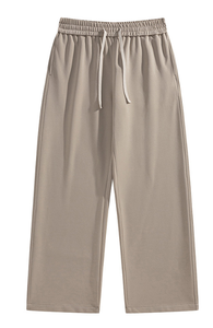 กางเกงวอร์มผู้ชายทรงตรงขากว้างขนาดใหญ่ ย้อมสีแบบ Garment Dyed เอวยางยืด ความสูงระดับกลาง สไตล์ลำลอง ลายทางแบบกำหนดเอง ล้างสีแบบ Acid Wash ชายกางเกงเปิด - Product Image 4