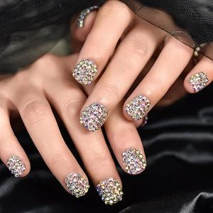 Vente en gros de <span class=keywords><strong>faux</strong></span> <span class=keywords><strong>ongles</strong></span> courts en acrylique diamante bon marché pour femmes, <span class=keywords><strong>ongles</strong></span> artificiels, usine - Product Image 2
