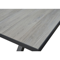 Meubles de restaurant, table extensible de jardin avec chaises, ensemble de salle à manger d'extérieur, chaise de patio empilable et table en céramique