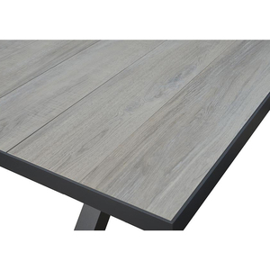 Nhà Hàng Đồ Nội Thất Sân Vườn Nối Rộng 9PC Nhôm Stackable Ngoài Trời Ăn Đặt Patio Ghế Và Tự Động Mở Rộng Gốm Bảng - Product Image 6