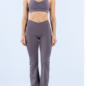 Pantalones de Yoga Deportivos Sin Costuras, Estilo Deportivo, Pierna Ancha y Recta, para Mujer, Novedad 2026 - Product Image 5