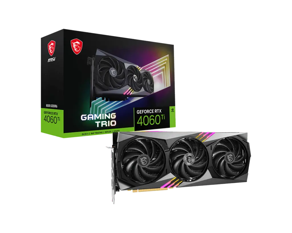 100% nuevo GeForce RTX 4060 Ti GAMING TRIO 8G tarjeta gráfica para juegos tarjetas de video rtx4060 8 GB PC VGA NVIDIA 8 GB GPU Graphics 4060ti