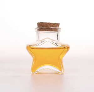 Venta al por mayor en forma de corazón transparente caramelo deseando botella Mini luna de miel vacía tarro de vidrio tapa de corcho de alta calidad para la cocina de la escuela trasera - Product Image 4