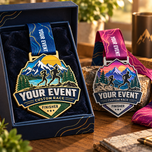 Custom Finisher Medal Running Race Marathon Award Medal Personalized Event Sports Medal With Custom Ribbon Logo OEM ODM medal ma - Product Image 2