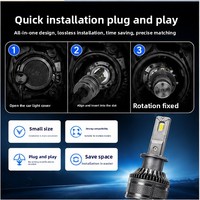 Ampoule de phare LED H1 130W 12500LM 12V en aluminium argenté, IP65, compatible universellement, remplacement de phare de voiture, vente en gros, directement de l'usine
