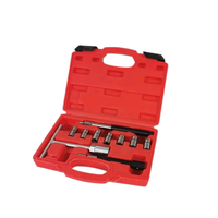 10pc outils de soupape de moteur de dissolvant de carbone ensemble d'outils de coupe de siège d'injecteur Diesel pour l'utilisation de véhicule