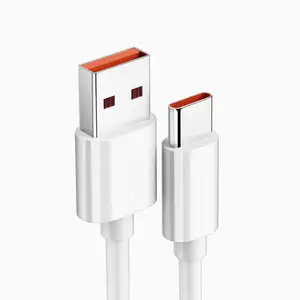 热卖超快手机c型充电器同步日期铜芯电缆USB c型电缆6a快换66w