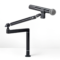 Bras de microphone pliable en métal pour studio de podcast et de streaming