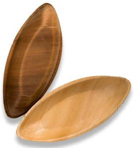 Plato Ovalado Desechable de Hoja de Palma Areca, Plato para Servir en Fiestas, Biodegradable, Natural y Sostenible - Product Image 1