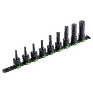 FG 152RH/S9 Socket <b>Set</b> 9-Piece Metric Hex Bit <b>Driver</b> Automotive Repair Tool - Product Image 1