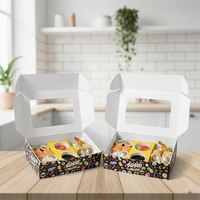 Boîte Personnalisée pour Croissants, Boîte à Pâtisserie pour Fêtes, Boîte à Biscuits en Chocolat en Papier Kraft, Boîte à Desserts, Emballage Traiteur, Boîte pour Plateau de Fromages