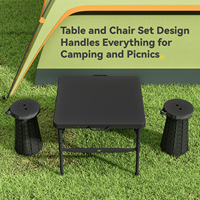 Vente directe d'usine, table à manger carrée en plastique pliable moderne, petite, portable, pour pique-nique, pour une utilisation en extérieur