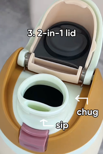 Gobelet isotherme en acier inoxydable Owala de 32 oz, anti-fuite, sans BPA, <span class=keywords><strong>bouteille</strong></span> d'eau pour le bureau, les voyages et l'usage quotidien - Product Image 3