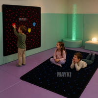 Tapis lumineux à fibres optiques pour stimulation visuelle, tapis mural LED apaisant à étoiles pour la relaxation des personnes autistes