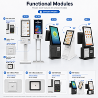 Kiosco de Pago de Pantalla Dual de 15.6 Pulgadas con Impresora, Escáner de Código de Barras y Rotación de 90 Grados para Proyectos de Punto de Venta