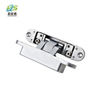 Engsel Tersembunyi Modern dari Paduan Seng 180 Derajat, Soft Close, Heavy Duty, Tak Terlihat untuk Pintu Kayu, Warna Hitam, Beban Maksimal 40kg