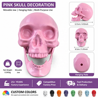Crânes en plastique personnalisés pour Halloween, ornements suspendus avec mâchoire mobile pour décorations d'Halloween, maison hantée et décoration de fête à domicile
