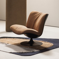 Chaise de loisir rembourrée de luxe italienne design bec de canard minimaliste moderne et décontractée tissu durable maison chambre salon