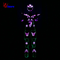 2025 chaud LED danse Tron Robot Costume lumineux hommes Ar Mour vêtements rvb scène Costume mode Halloween Costume