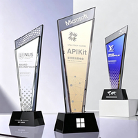 Trophée en cristal 2026 pour événements professionnels, souvenirs, avec impression couleur et gravure laser UV, logo personnalisé