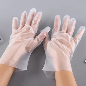 Factory bulk wholesale high quality disposable clear plastic gloves for kitchen