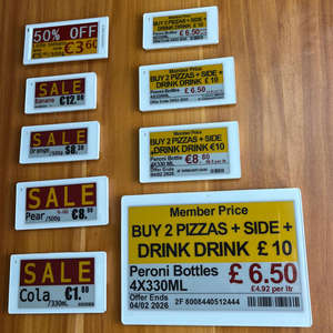 Etiquetas de Precio Digitales de Tinta Electrónica de 4 Colores y 7.3 Pulgadas, Etiquetas Electrónicas para Estantes, Bluetooth 5.0, Sistema EAS, Pantalla de Papel Electrónico - Product Image 5