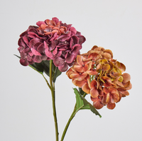 Fleurs d'hortensia de haute qualité au toucher réel, hortensia rouge foncé, fleur en latex hydratante, décoration d'intérieur