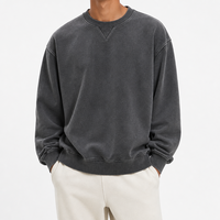 Sudadera de Cuello Redondo al por Mayor, 350 g/m², 100% Algodón Premium, para Hombre y Mujer, con Estampado Personalizado, Talla Grande, para Otoño e Invierno