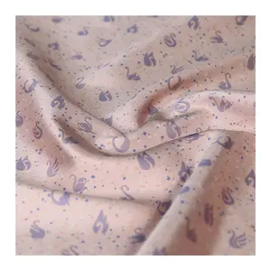 New design pink swan pattern available on both sides silk Song brocade fabric for dress