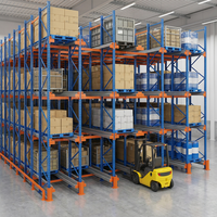 Système de rayonnage à circulation de palettes robuste pour entrepôt logistique, rayonnage à navette industriel automatisé