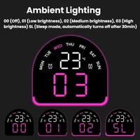 Harga pabrik lampu sekitar LED jam elektronik jam Alarm multifungsi lampu rumah jam meja