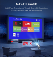 Projecteur LOGO Factory 4K8GB 15000mAh Android 14 R3 avec batterie, Full HD1080P, 500 ANSI Lumens, mise au point automatique, vidéo 5G, home cinéma, extérieur