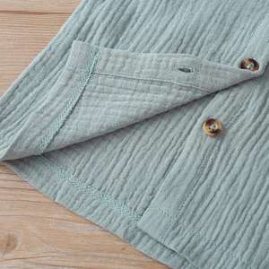 ชุดเสื้อผ้าเด็กผู้หญิงแฟชั่นใหม่ขายส่ง ชุดเซ็ต 2 ชิ้น สีพื้น ลายสก็อต เสื้อเชิ้ตและกางเกง - Product Image 6