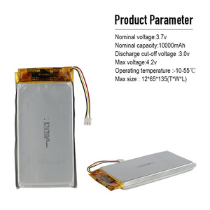 แบตเตอรี่ลิเธียมโพลิเมอร์แบบเซลล์เดียว ความจุสูง 3.7V 10000mAh 10Ah ราคาถูก สำหรับแบตเตอรี่พลังงาน - Product Image 2