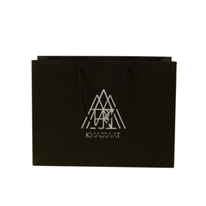 Luxury Boutique Gift Custom Printed <b>Packaging</b> Matt Black Paper Shopping <b>Bags</b> - Product Image 6