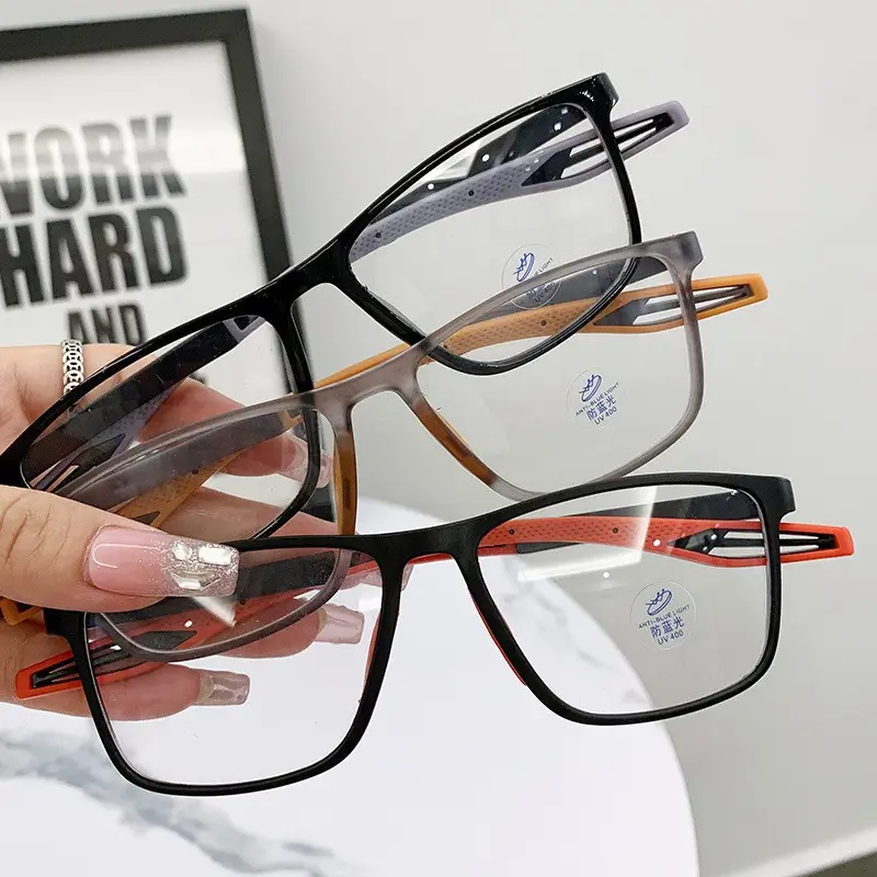 Ultra léger TR90 sport Anti rayonnement lunettes pour femmes hommes Anti lumière bleue lunettes rectangle lunettes