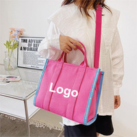 Sac à bandoulière et sac à main en toile grande capacité pour femme, personnalisé avec logo, de marque de créateur, vente en gros