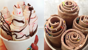 Phẳng Duy Nhất Pan Thái Fry Máy Làm Kem Ngay Lập Tức Kem Làm Nước Đá Chiên Kem Máy Cuộn - Product Image 3