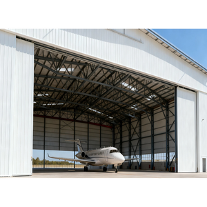 Conception de bâtiment à ossature en acier industrielle moderne personnalisable, peut être utilisée pour un grand hangar à avions facile à assembler, <span class=keywords><strong>porte</strong></span> - Product Image 2