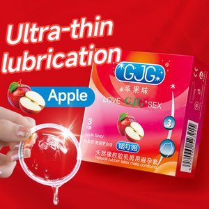 GJG Marke Herren Ultra-Dünne Fruchtaromatisierte Latex Wiederverwendbare Kristall-Kondome 3 Stück/Box zur Steigerung des Lustempfindens Sexprodukte - Product Image 3
