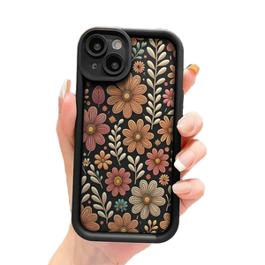 Funda de Teléfono con Estampado Floral de TPU, Estilo Ins, Diseño Rural Impreso a Color, Protección Completa a Prueba de Golpes - Product Image 4